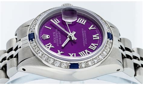 rolex purple face watch 24 diamond|rolex datejust purple dial.